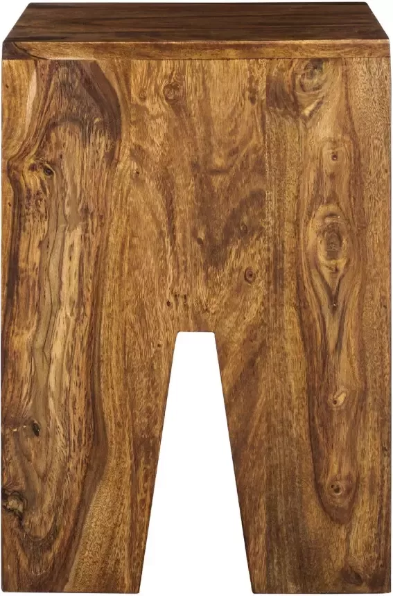 WOMO-Design Bijzettafel set van 2 natuurlijk massief Sheesham hout - Foto 1