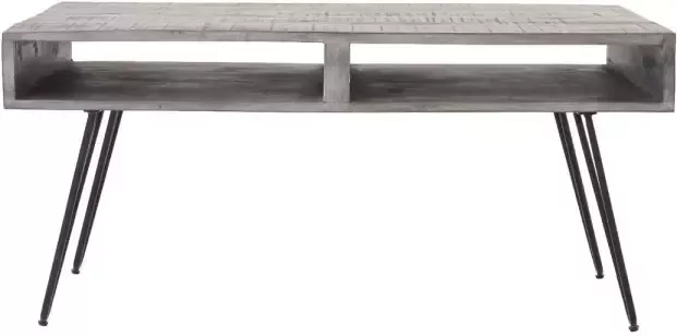 Womo-design Retro Salontafel Grijs Massief Mangohout
