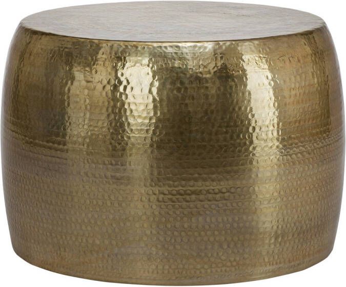 WOMO-Design salontafel Ø 53x41 cm goud gemaakt van gehamerd aluminium legering