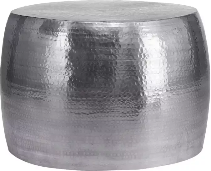 WOMO-Design salontafel Ø 53x41 cm zilver gemaakt van gehamerd aluminium legering