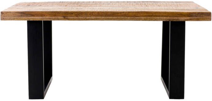 Womo-design Salontafel massief mangohout met stalen poten