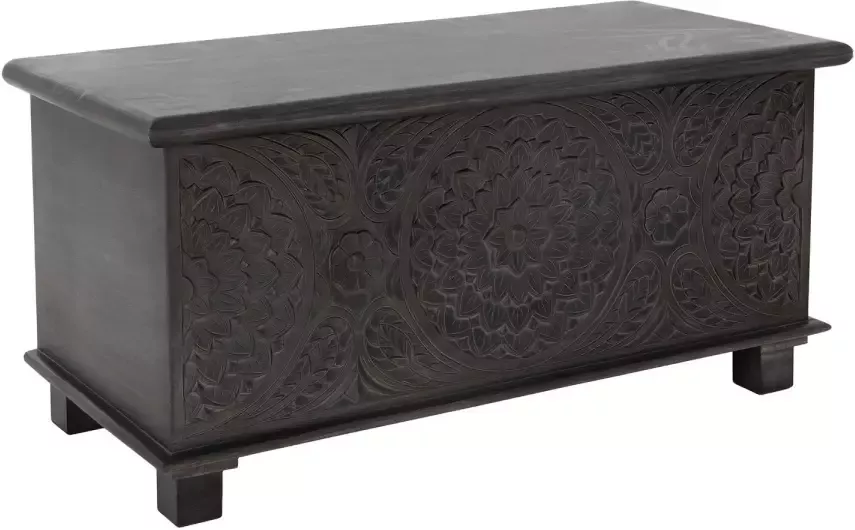 Womo-design Salontafel met opbergruimte 45 5x94x43 cm Donkergrijs mangohout