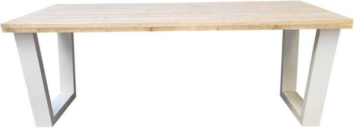 Wood4you Eettafel New York industrial wood hout 180 90 cm 180 90 cm Wit Eettafels