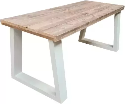 Wood4you Kinderbureau Vancouver steigerhout 200Lx70Dx75H wit