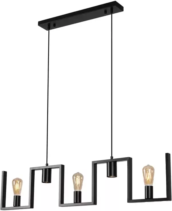 Ylumen Hanglamp Row 5 lichts L 112 cm zwart