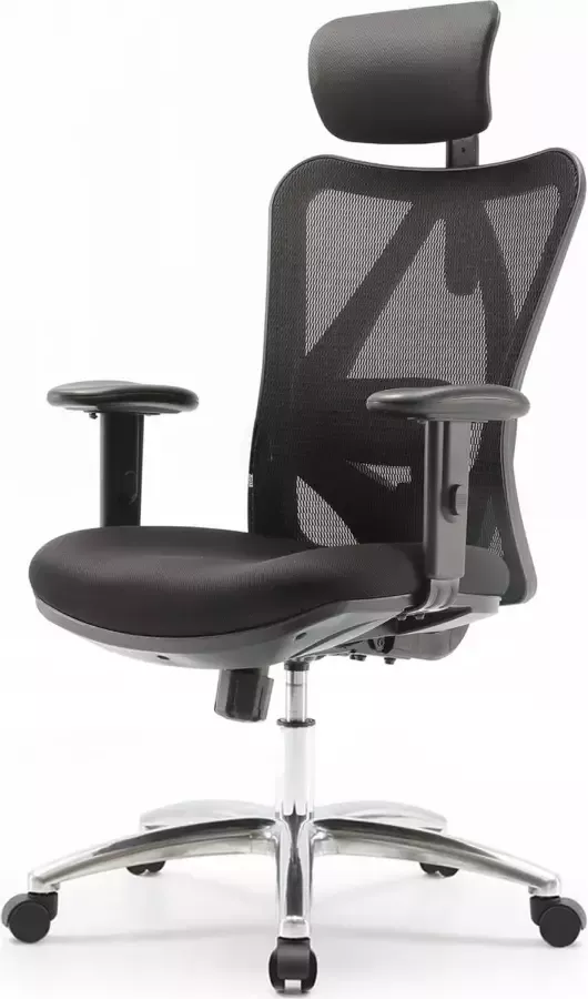 Zedar Ergonomische Bureaustoel Office Chair Verstelbaar Volwassenen Zwart B600 - Foto 1