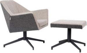 Zuiver Draaibare Fauteuil Uncle Jesse Stof Grijs