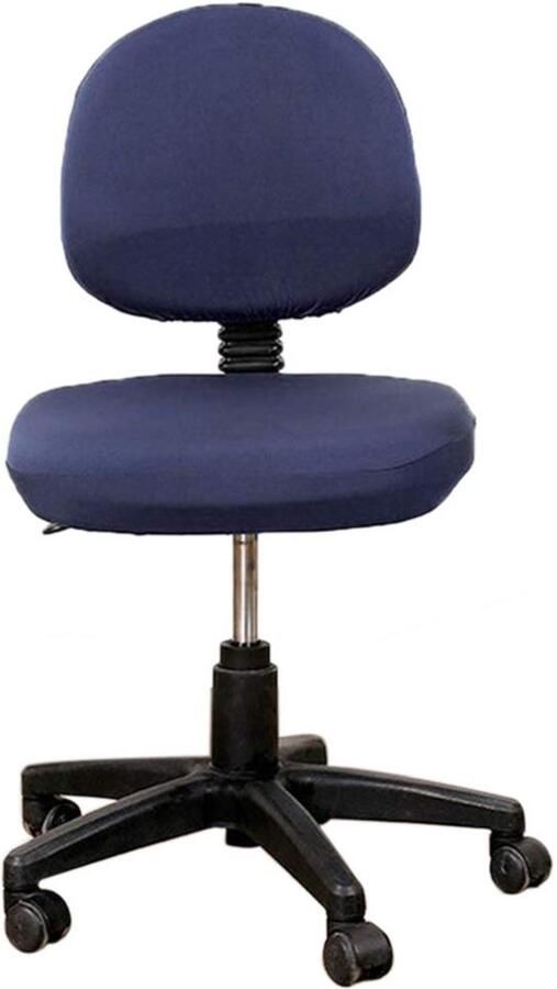 #1 2Pcs Universal Computer Office Chair Backrest Cover Universal Swivel Office Chair Cover Detachable Washable Rotating Armchair Protective Cover (Navy)