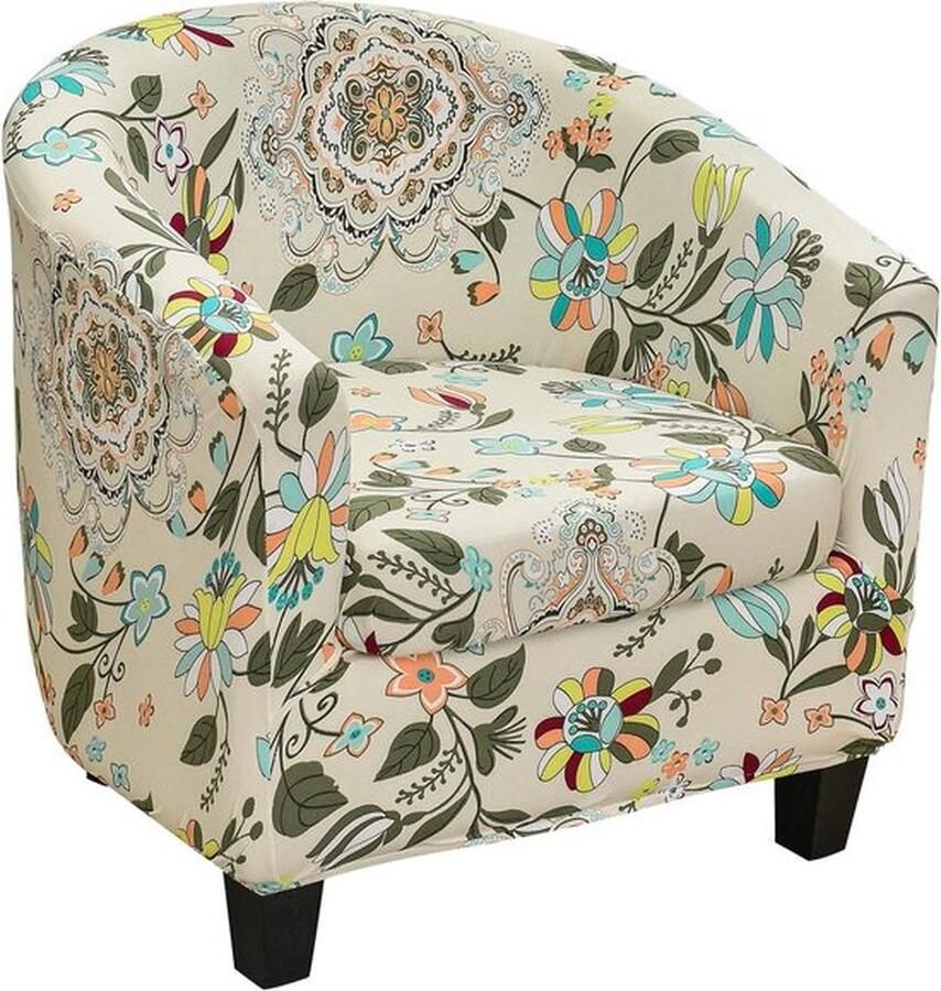 2-delige set opgewaardeerd 2 IN 1 ontwerp emmer stoelhoezen hoge stretch bedrukte zachte fauteuilhoezen voor eetkamer woonkamer Print 20