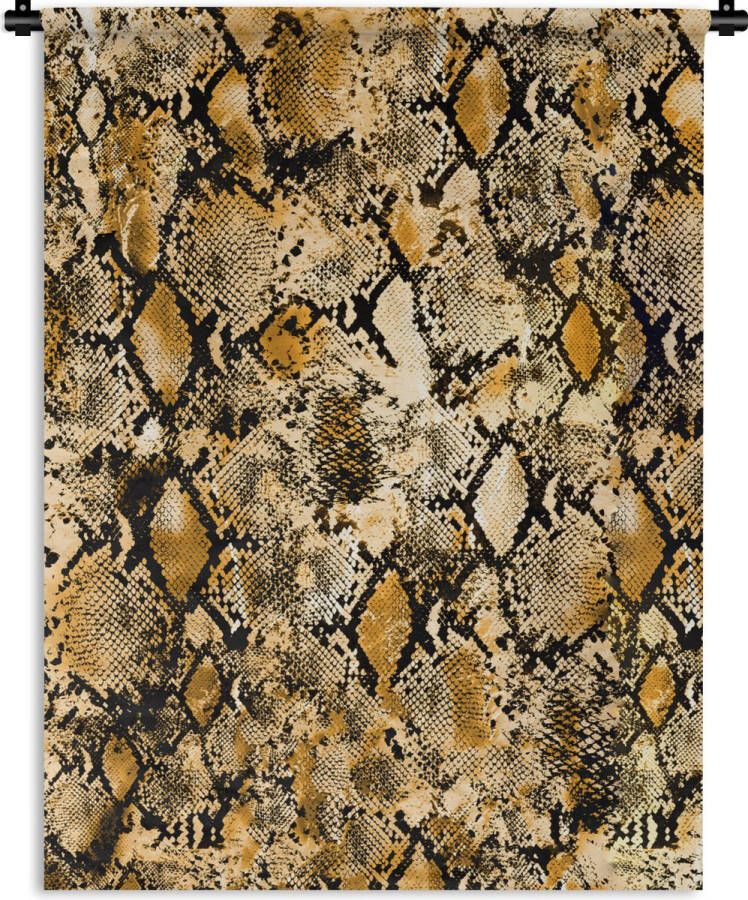 1001Tapestries Wandkleed Wanddoek Dierenhuid Slang Goud 120x160 cm Wandtapijt