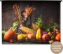 1001Tapestries Wandkleed Wanddoek Groente Fruit Rustiek Tafel 180x135 cm Wandtapijt - Thumbnail 1