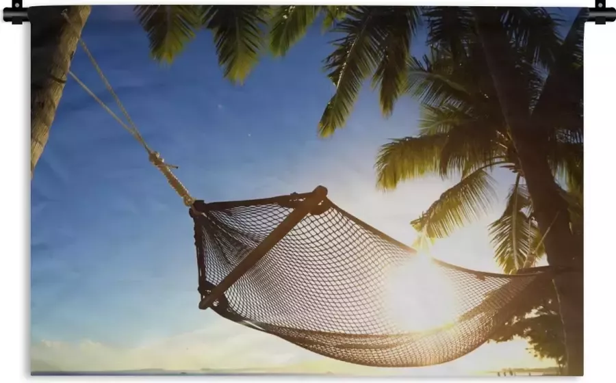 1001Tapestries Wandkleed Wanddoek Hangmat Strand Zon 120x80 cm Wandtapijt - Foto 2