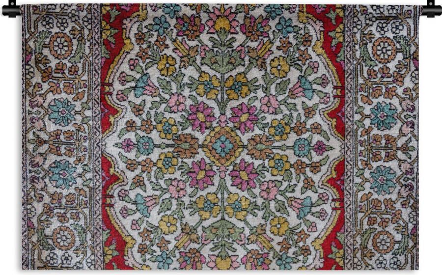 1001Tapestries Wandkleed Wanddoek Perzisch Tapijt Vloerkleed Patronen Kleuren 60x40 cm Wandtapijt