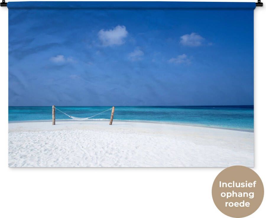 1001Tapestries Wandkleed Wanddoek Strand Hangmat Lucht 120x80 cm Wandtapijt