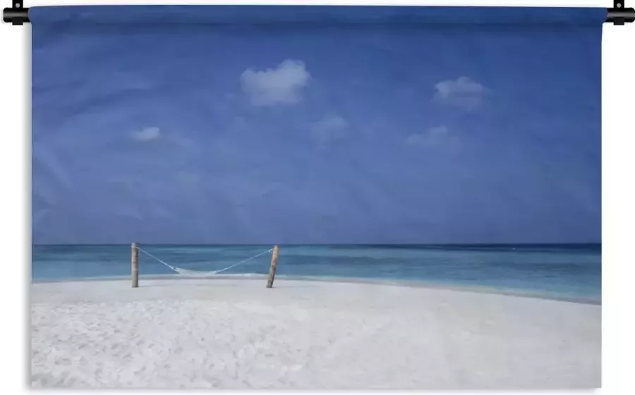 1001Tapestries Wandkleed Wanddoek Strand Hangmat Lucht 150x100 cm Wandtapijt - Foto 2
