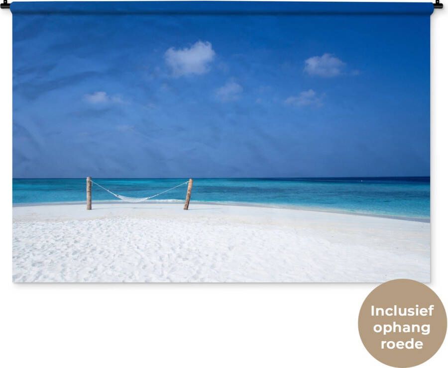1001Tapestries Wandkleed Wanddoek Strand Hangmat Lucht 180x120 cm Wandtapijt
