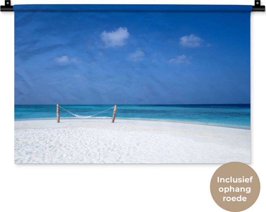 1001Tapestries Wandkleed Wanddoek Strand Hangmat Lucht 60x40 cm Wandtapijt