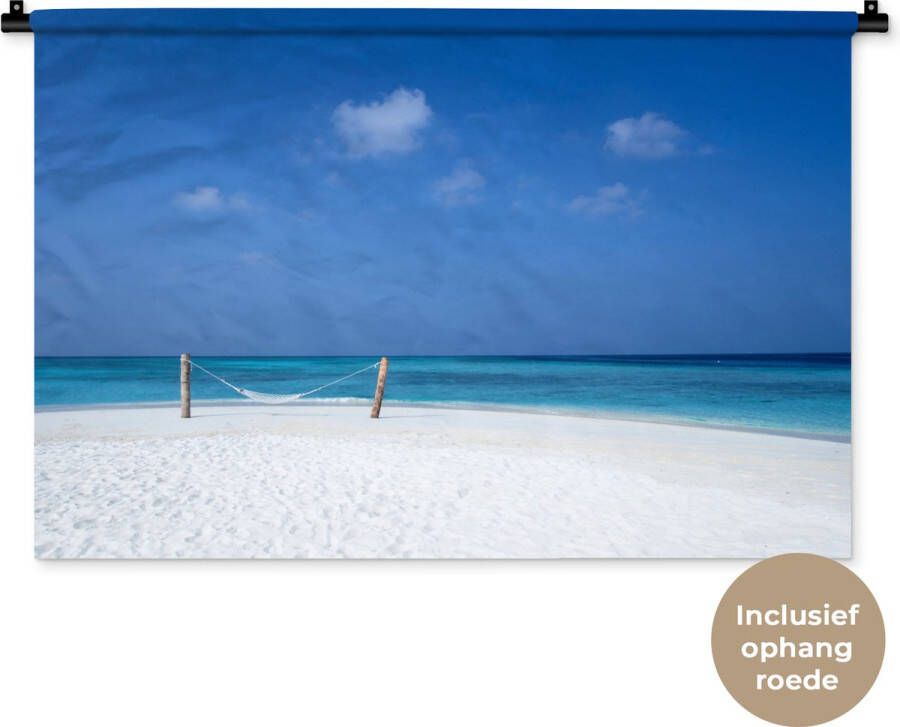 1001Tapestries Wandkleed Wanddoek Strand Hangmat Lucht 90x60 cm Wandtapijt