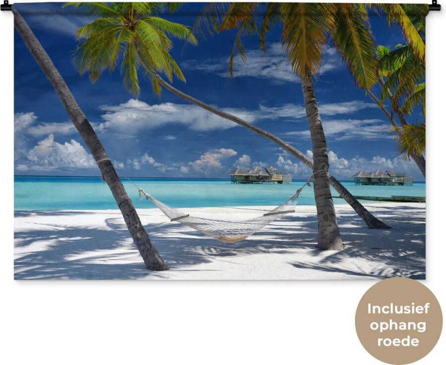 1001Tapestries Wandkleed Wanddoek Strand Zomer Hangmat 120x80 cm Wandtapijt