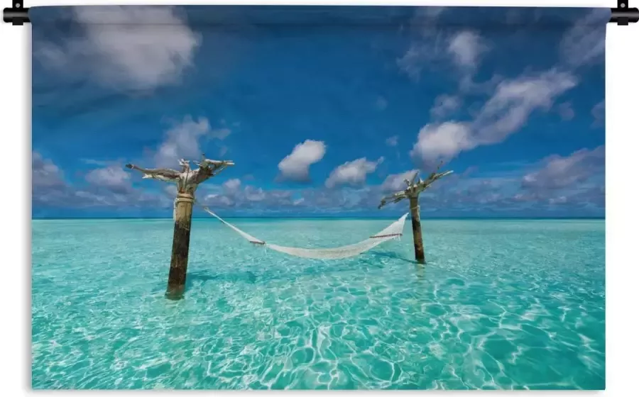 1001Tapestries Wandkleed Wanddoek Zee Hangmat Lucht 120x80 cm Wandtapijt - Foto 2