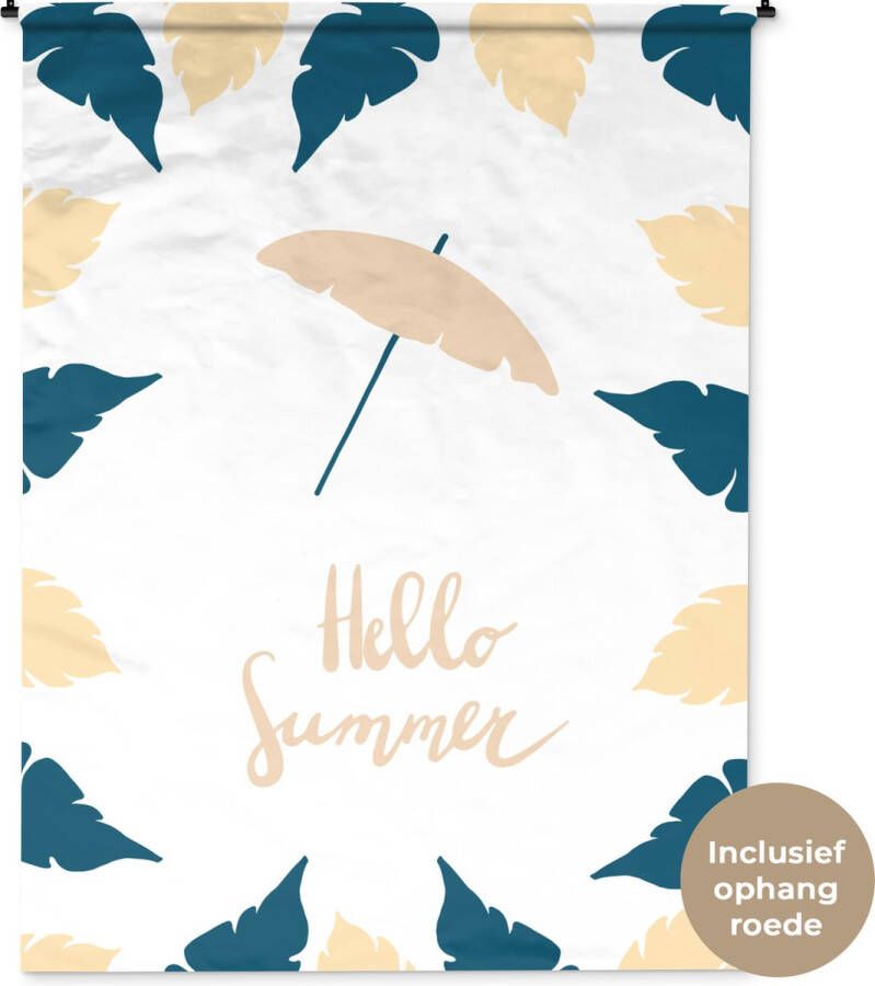 1001Tapestries Wandkleed Wanddoek Zomer Parasol Veren 150x200 cm Wandtapijt