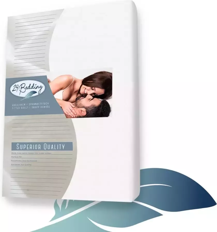 24-Bedding Duopak 2 stuks !! Hoeslaken Boxspring Waterbed Molton 100x220 cm