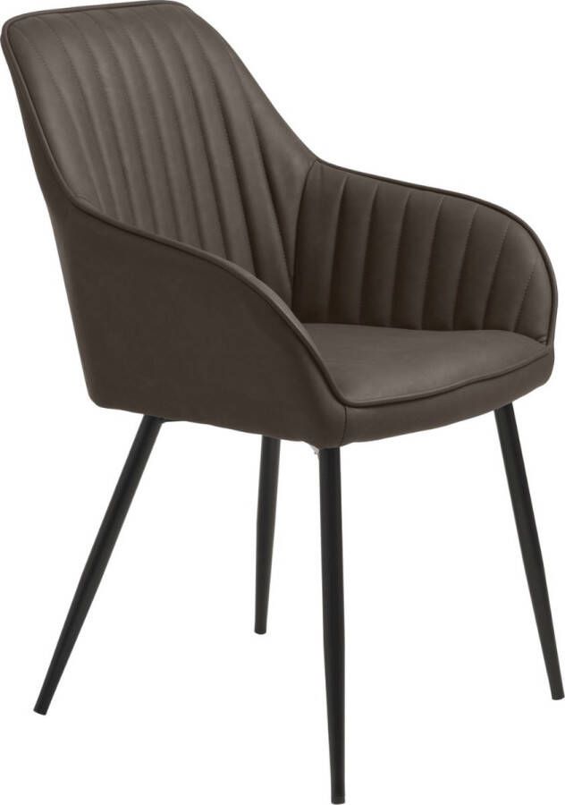 24Designs Kelvin Stoel Set Van 2 Kunstleer Donkerbruin