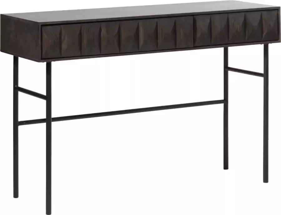 24Designs Lativa Sidetable B117 X D39 X H75 Cm Eiken Donkerbruin - Foto 1