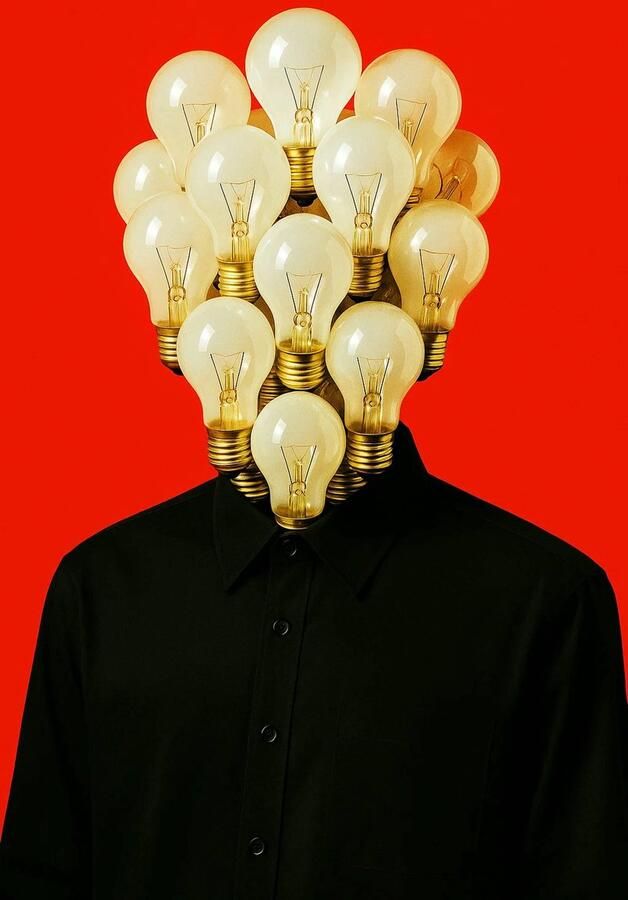 25 Artstreet Lamp Hoofd Poster Portret Posters Fantasie Wanddecoratie Woonkamer 180 gram papier 6229AZ Formaat 60 x 90cm