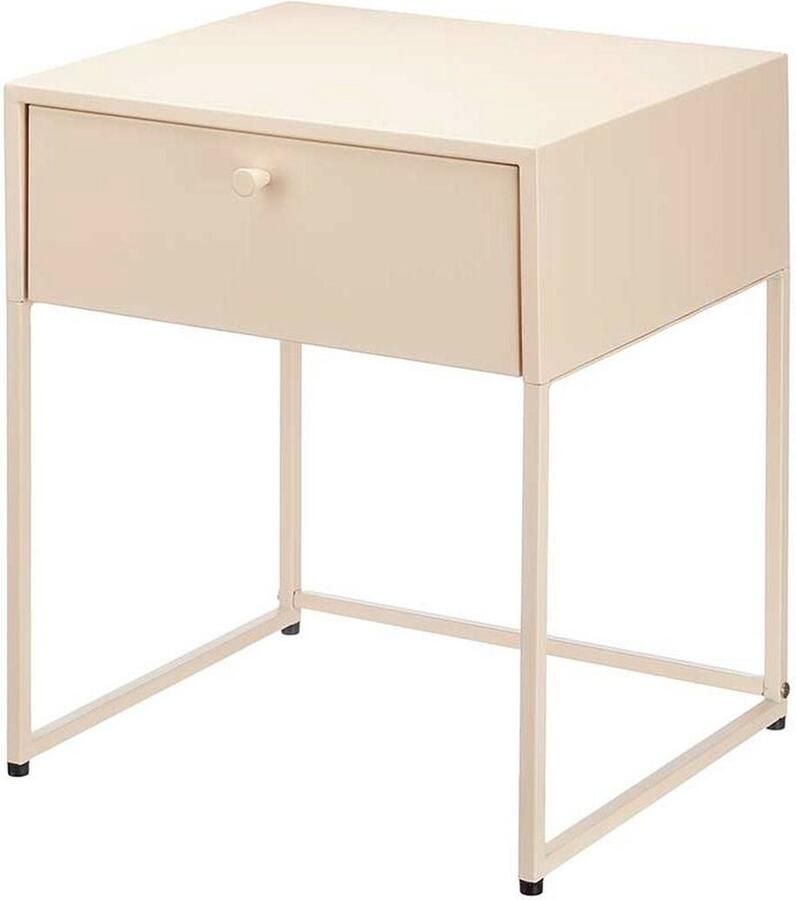 3892 Bijzettafel Bruin Beige Metaal 42 x 50 x 35 cm