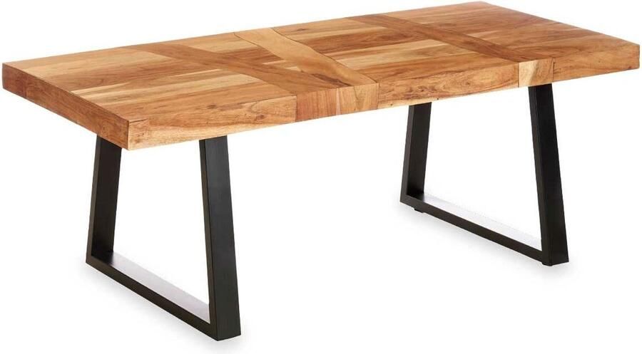 3892 Bijzettafel Trama 120 x 60 x 48 cm Bruin Zwart Acacia