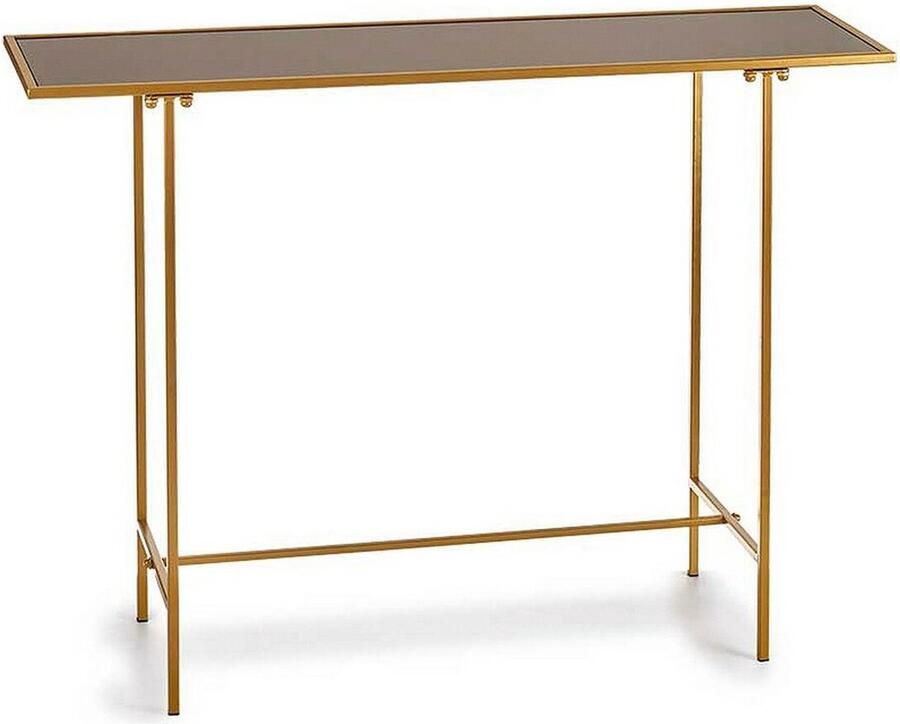 3892 Bijzettafel Zwart Gouden Kristal Metaal (33 x 77 x 110 cm)