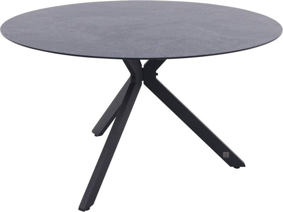 4-Seasons Outdoor 4 Seasons Locarno ronde tuintafel antraciet Ø130 cm