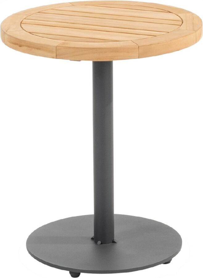 4-Seasons Outdoor 4 Seasons Volta koffietafel teakhout antraciet Ø45