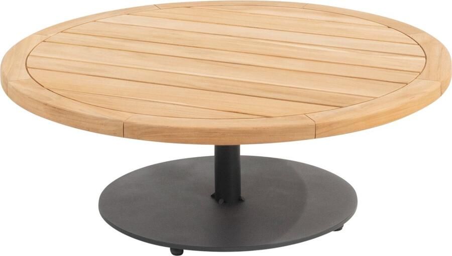 4-Seasons Outdoor 4 Seasons Volta koffietafel teakhout antraciet Ø80