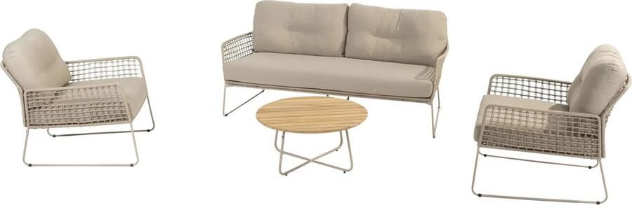 4 Seasons Outdoor Albano sofa set met Verdi salontafel latte