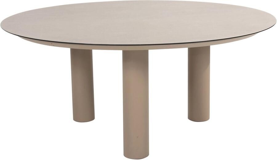 4 Seasons Outdoor Donato low dining tuintafel met 3 poten 160xH69 cm printed ceramic latte Taste 4SO