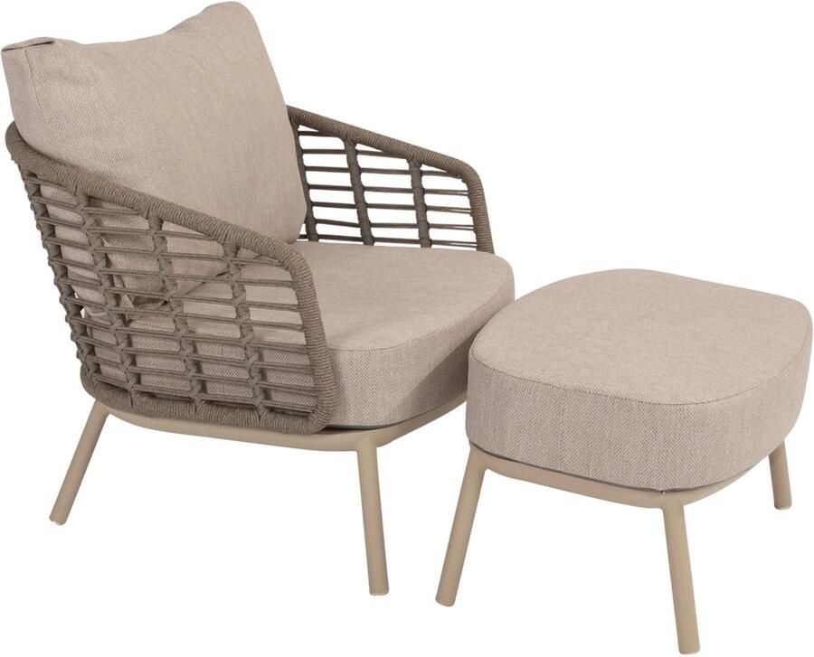 4 Seasons Outdoor Puglia loungestoel incl. voetenbank