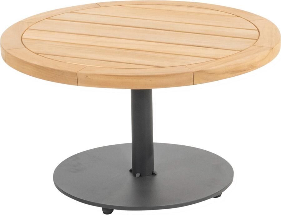 4-Seasons Outdoor 4 Seasons Volta koffietafel teakhout antraciet Ø60