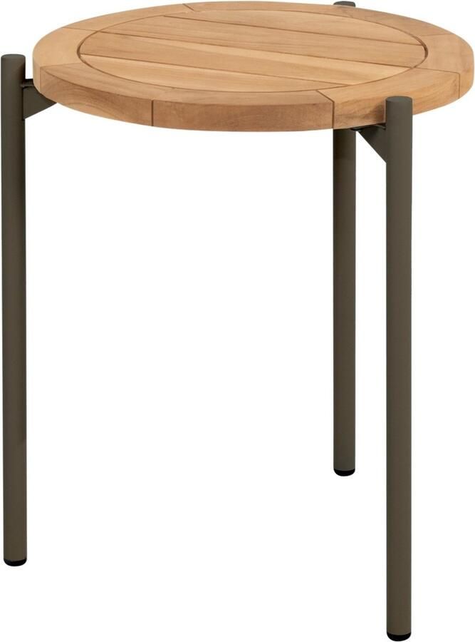 4 Seasons Outdoor Yoga bijzettafel 45xH55 cm aluminium teak terre