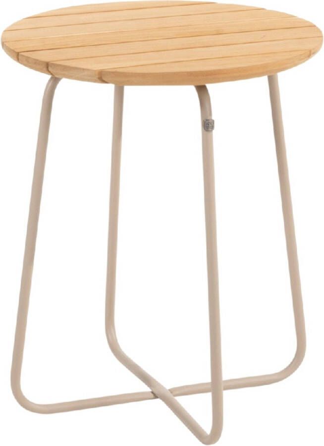 4-Seasons Outdoor 4 Seasons Verdi ronde bijzettafel teak 45 cm. latte