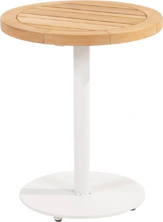 4-Seasons Outdoor 4 Seasons Volta koffietafel teakhout wit Ø45