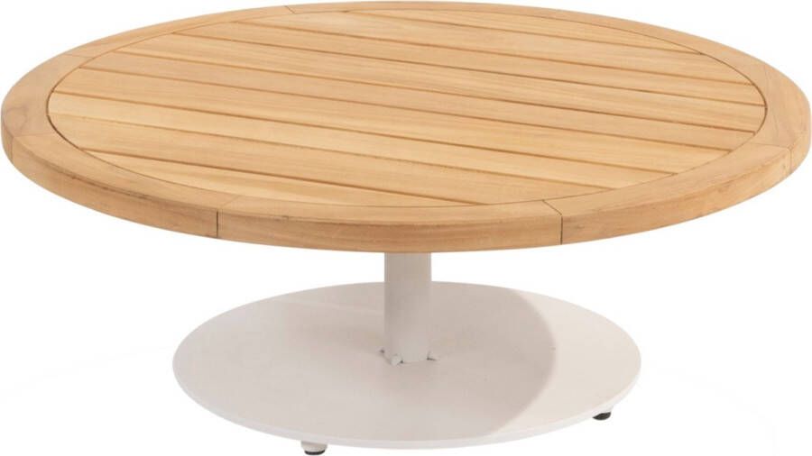 4-Seasons Outdoor 4 Seasons Volta koffietafel teakhout wit Ø80