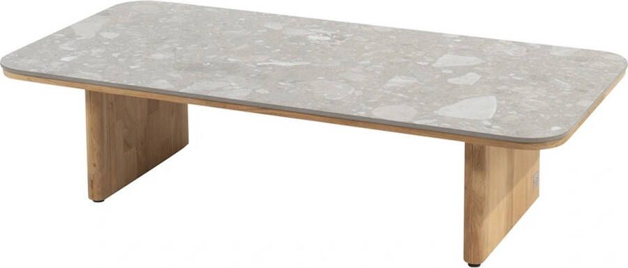 4 Seasons Outdoor Lucas Terrazzo Salontafel Teak 120x60x30 cm