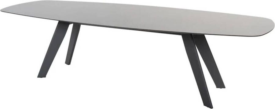 4 Seasons Outdoor Montana dining tuintafel 280x113xH75 cm ovaal HPL slate antraciet