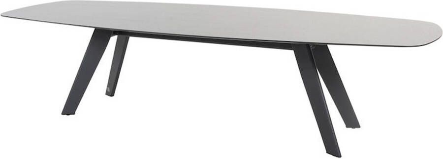 4 Seasons Outdoor Montana low dining tuintafel 280x113xH69 cm ovaal HPL slate antraciet
