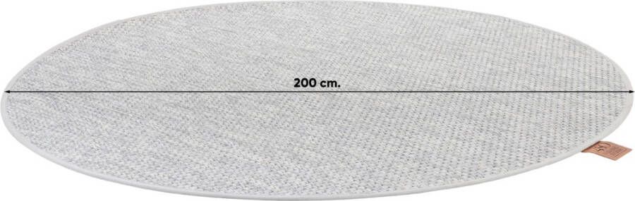 4 Seasons Outdoor 4SO vloerkleed outdoor rug 200 cm rond grijs