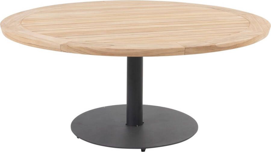 4 Seasons Outdoor Saba low dining teak tafel 160ØxH69 cm met antraciet onderstel Taste 4SO