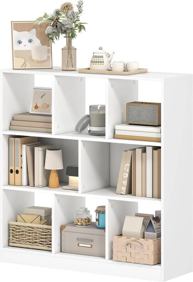 4Goodz Boekenkast 8 Vakken 30x 97 5x100 cm Wit