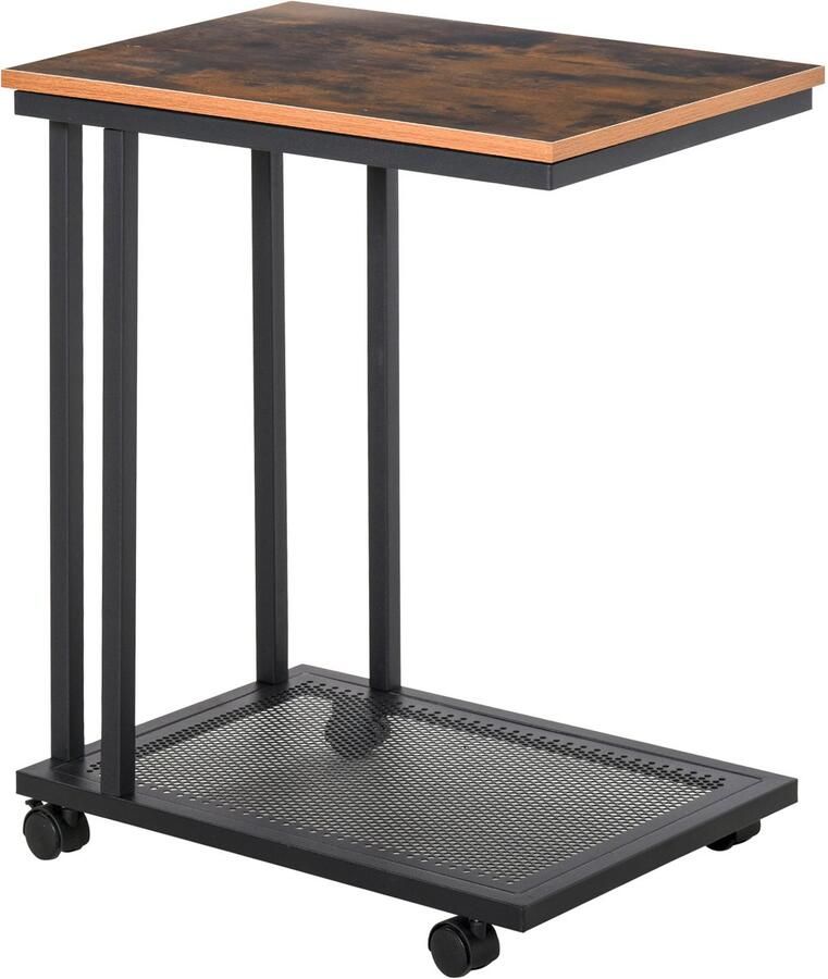 4Goodz Verrijdbare Bijzettafel voor bank Bedtafel op Wielen